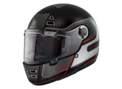 Шолом MT Jarama, Чорний матовий/Червоний/Білий, M