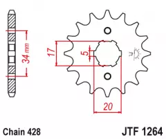 Зірка передня JT Sprockets JTF1264.15