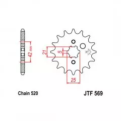 Зірка передня JT Sprockets JTF569.16