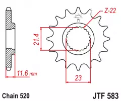Зірка передня JT Sprockets JTF583.13