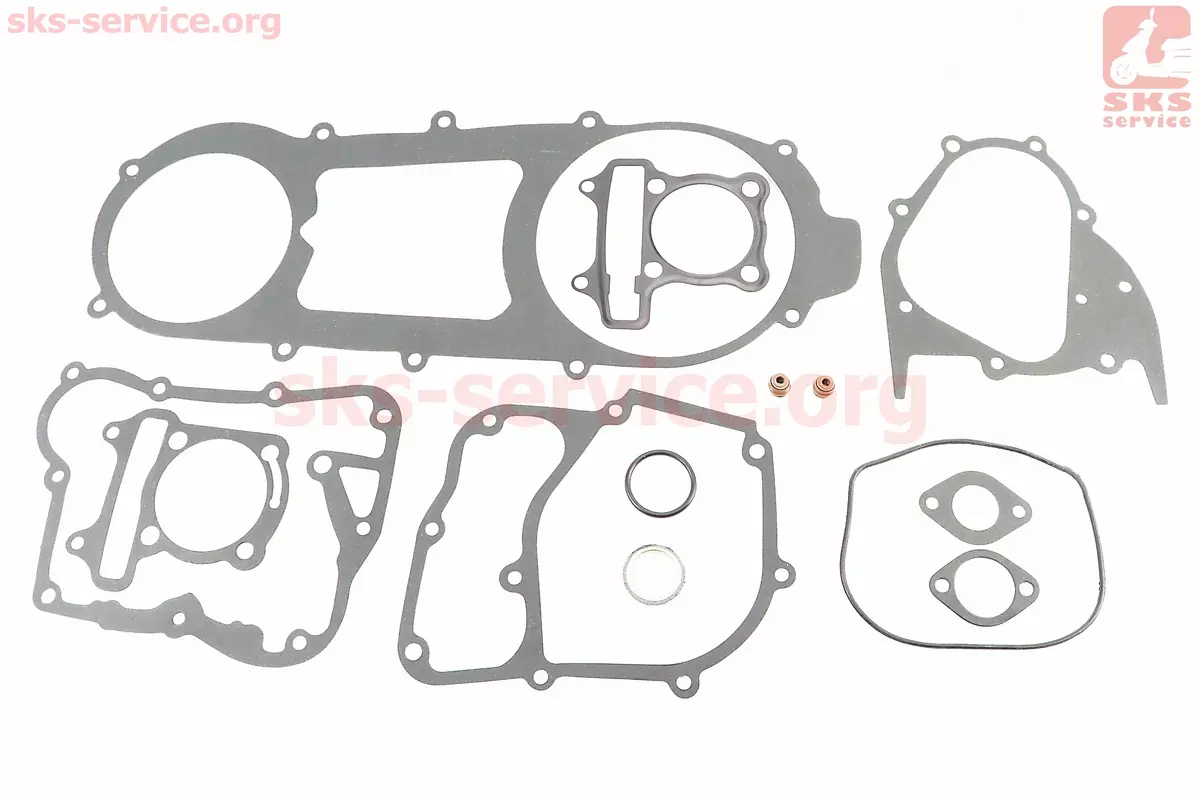 Прокладки двигуна 150cc-57.4мм, комплект 13 деталей, довгий варіатор (Китай)