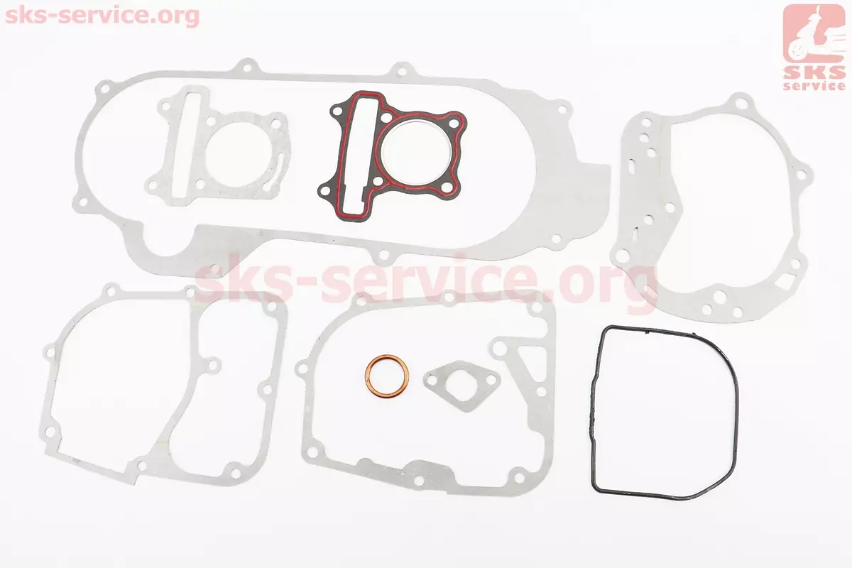 Прокладки двигуна 80cc-47мм, комплект 9 деталей, короткий варіатор (Китай)