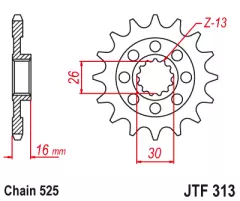 Зірка передня JT Sprockets JTF313.16