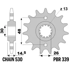 Зірка передня PBR 339.17 18NC