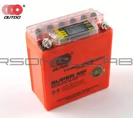 Акумулятор OUTDO 5Аh високий (L119*W60*H128mm) з індикатором заряда, вольтметром, Помаранчевий