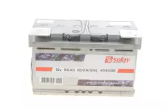 Акумулятор SOLGY 406036 80Ah/800A +R/B13