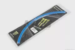 Наклейка на колесо 17 MONSTER ENERGY синя світловідбивна (GJCT)