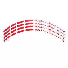 Наклейка на обід колеса Bajaj, Червоний