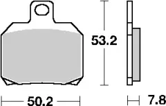 Колодки гальмівні дискові SBS KH266 STREET CERAMIC задні чорні, Чорний