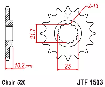 Зірка передня JT Sprockets JTF1503.13