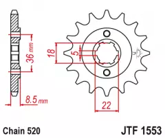 Зірка передня JT Sprockets JTF1553.14