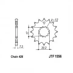 Зірка передня JT Sprockets JTF1556.12