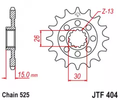 Зірка передня JT Sprockets JTF404.17