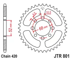 Зірка задня JT Sprockets JTR801.33