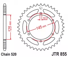 Зірка задня JT Sprockets JTR855.47