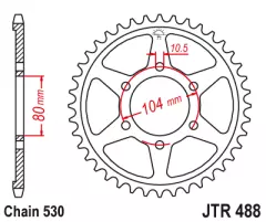 Зірка задня JT Sprockets JTR488.42