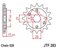 Зірка передня JT Sprockets JTF283.15