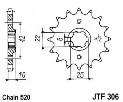 Зірка передня JT Sprockets JTF306.15