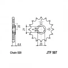 Зірка передня JT Sprockets JTF507.14