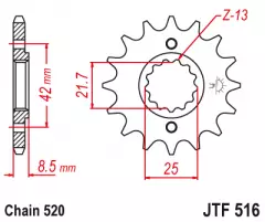 Зірка передня JT Sprockets JTF516.16