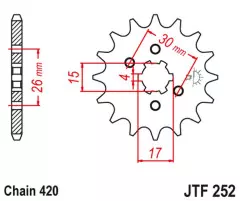 Зірка передня JT Sprockets JTF252.12