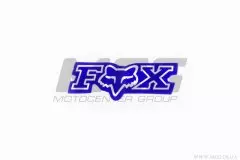 Наклейка логотип FOX (7x1) (20шт) синя (4907)