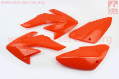 Пластик - Весь комплект деталей - 7ед. ОРАНЖЕВЫЙ, Honda CRF70/KAYO CRAZY CAT 140сс/GEON X-PIT, (Китай), Оранжевый