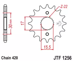 Зірка передня JT Sprockets JTF1256.16