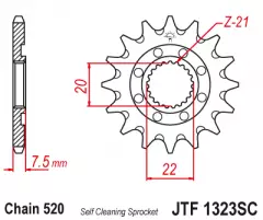Зірка передня JT Sprockets JTF1323.14SC