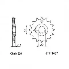 Зірка передня JT Sprockets JTF1407.10