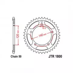 Зірка задня JT Sprockets JTR1800.44