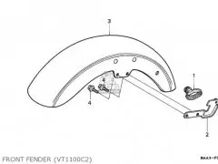 Пластик крыло переднее FENDER SET FR. (WL) (61110-MJC-A20ZA)