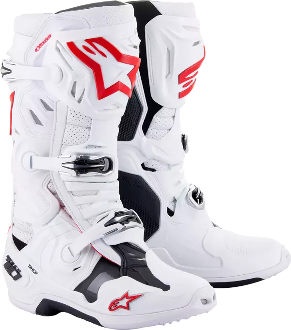 Мотоботи Alpinestars Tech 10 Supervented, Білий/Червоний, 10
