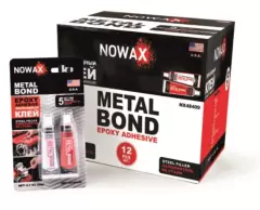 Клей NOWAX епоксидний двокомпонентний сталевий METAL BOND 20гр