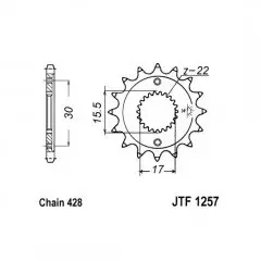 Зірка передня JT Sprockets JTF1257.15