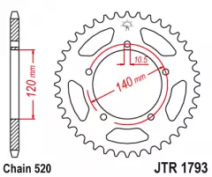 Зірка задня JT Sprockets JTR1793.45