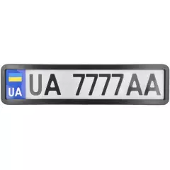 Рамка під номер, чорна глянцева (CARLIFE)
