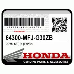 Пластик, SET, R. MIDDLE (64300-MFJ-N70ZB)