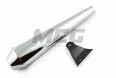 Глушник (тюнінг) 440*96mm (нержавіюча сталь, сопло, чорний, прямоток) (118), (Китай)