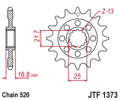 Зірка передня JT Sprockets JTF1373.17RB