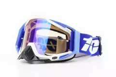 Окуляри кросові 100% затемнене скло, Білий/Синій