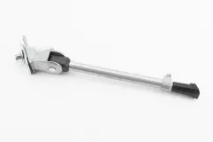 Підніжка бокова центральна телескопічна для 26-28 алюмінієва сіра, (Китай)