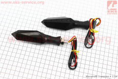 Поворот диодный на гибкой ножке LED СТРЕЛА тип 1секвентальный, 2шт, (MOTOTECH), Черный