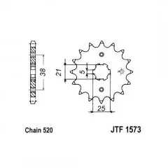 Зірка передня JT Sprockets JTF1573.13