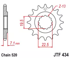 Зірка передня JT Sprockets JTF434.14