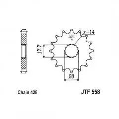 Зірка передня JT Sprockets JTF558.17