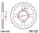 Зірка задня JT Sprockets JTR1221.44