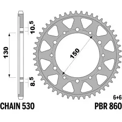 Зірка задня PBR 860.42C45
