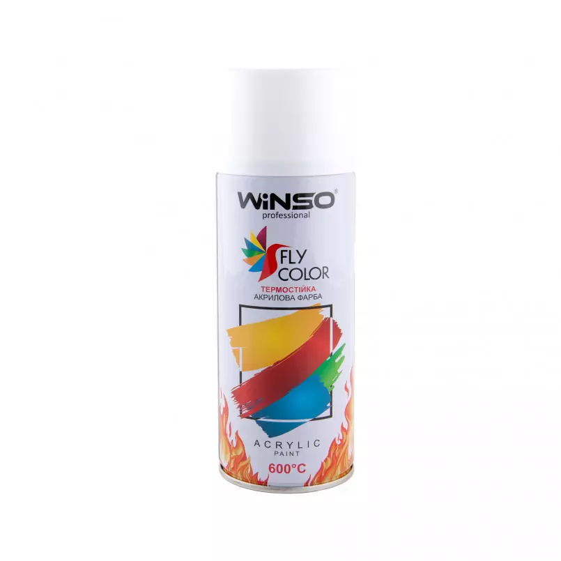 Фарба Winso високотемпературна 600°,Spray білий 450ml
