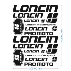 Наклейка логотип Loncin Universal, Чорний